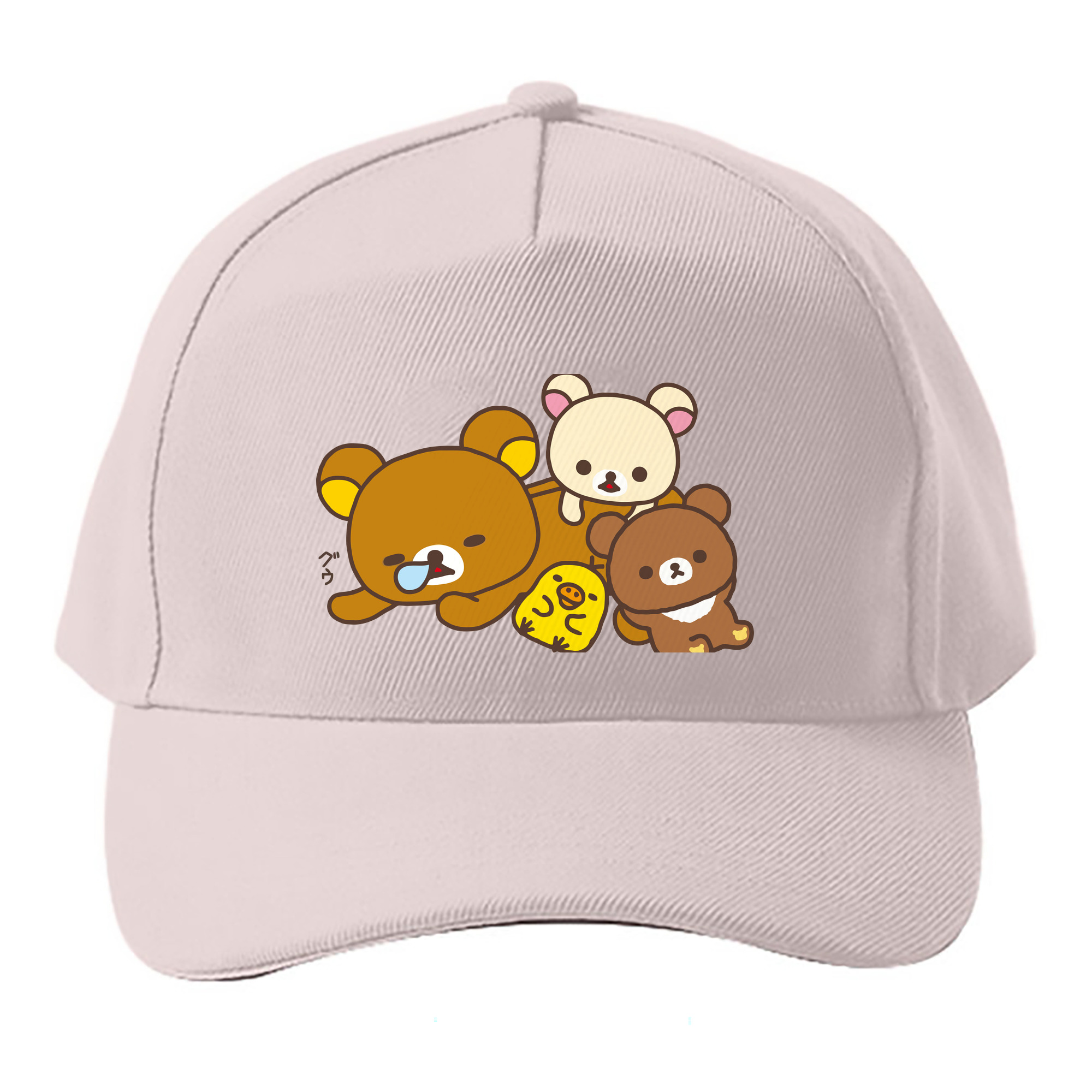 （画像用） リラックマ リラックマ キイロイトリ Rilakkuma Korilakkuma Kiiroitori ベースボールキャップ 綿100％ 男女兼用 帽子 スポーツ